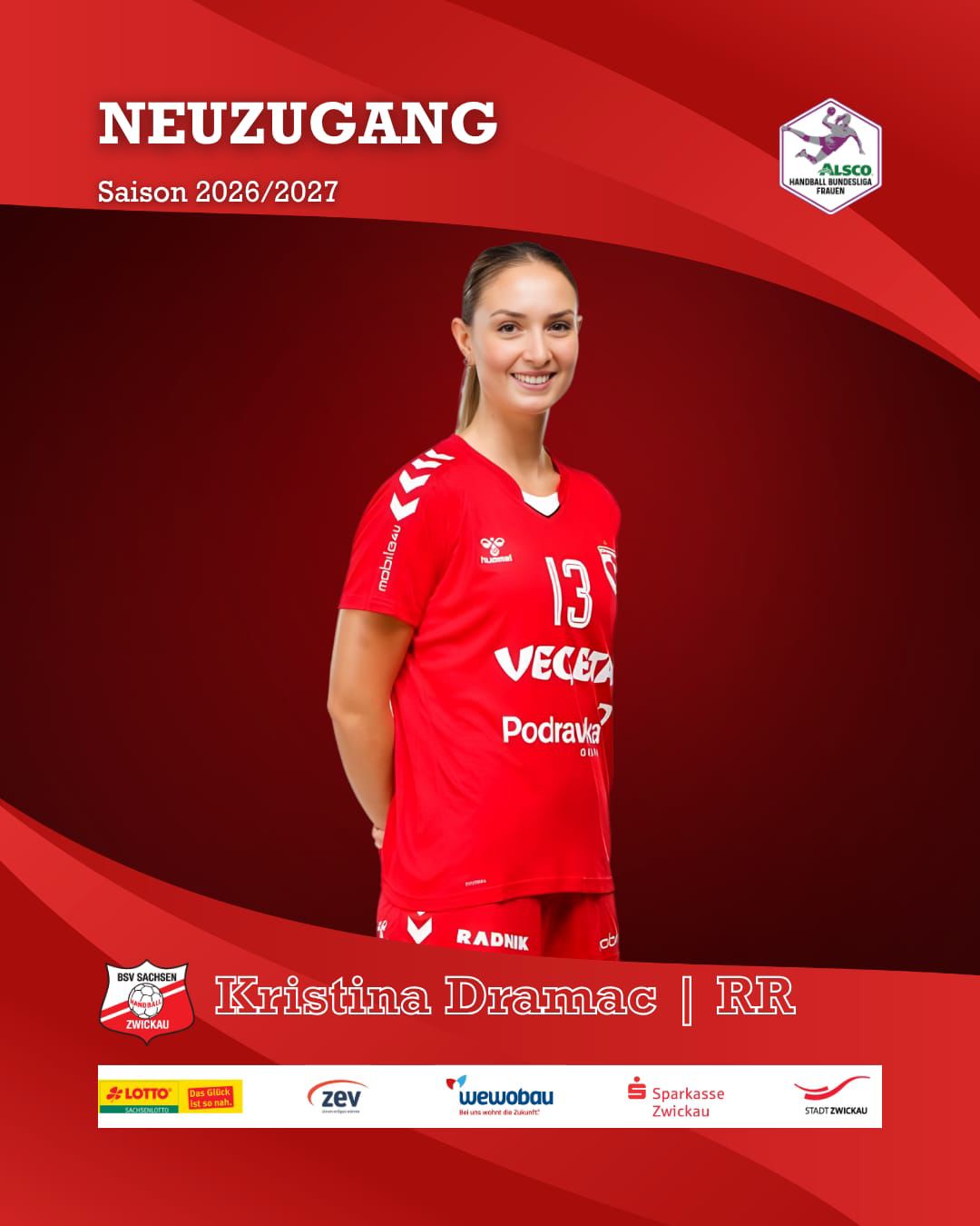 BSV Sachsen Zwickau verpflichtet österreichische Nationalspielerin Kristina Dramac